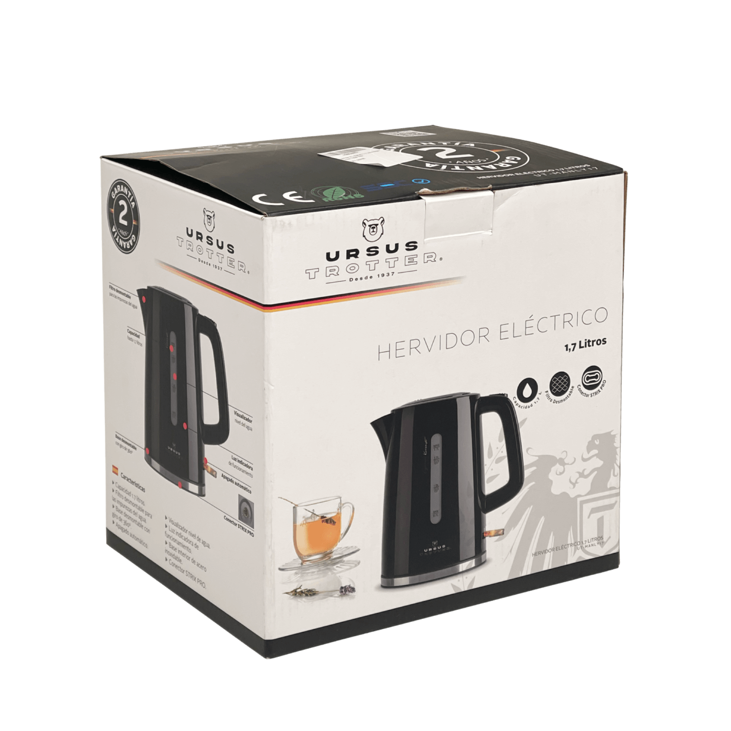 Hervidor de Agua Electrico 1,7Lts 220v Ursus Trotter  6