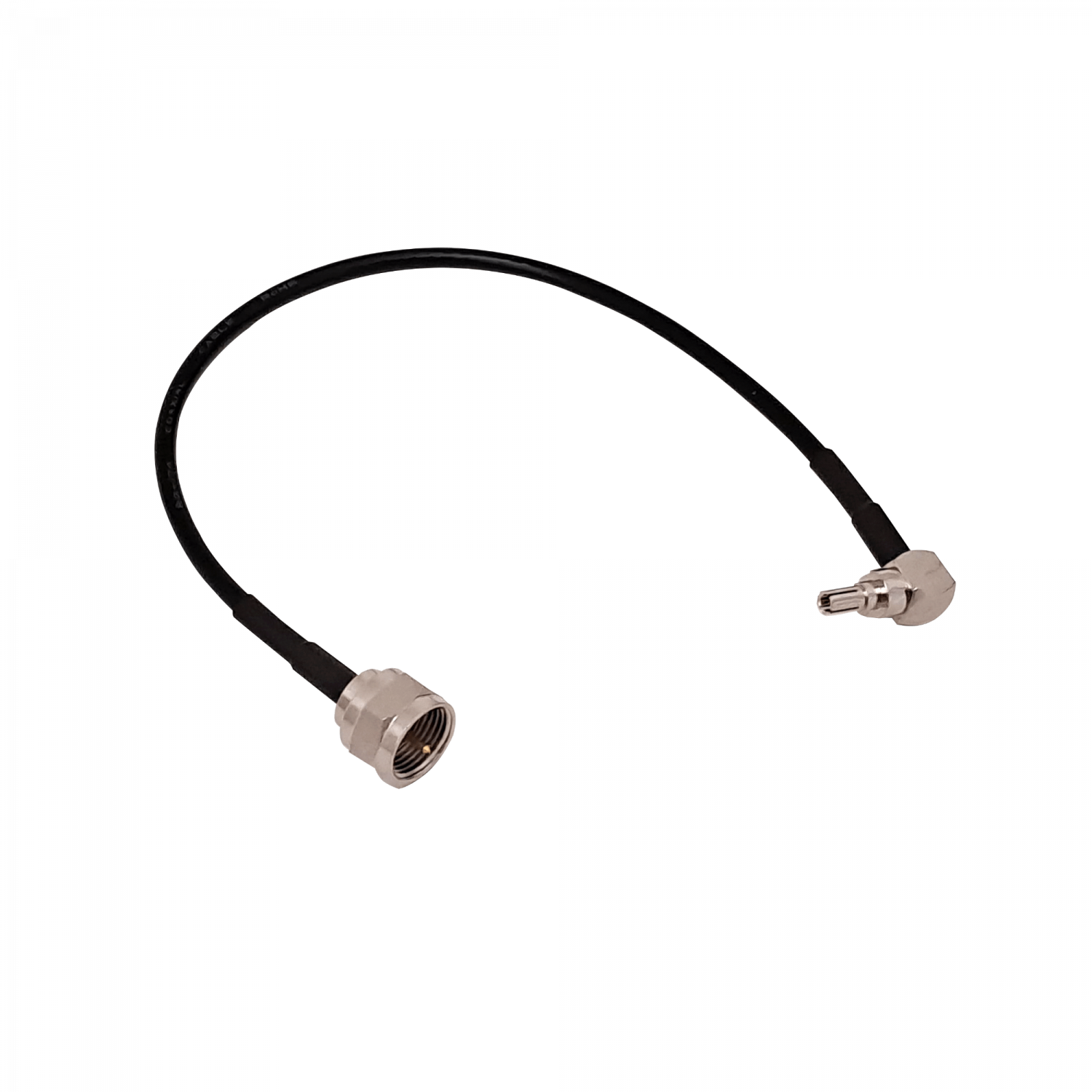 CRC9-M-90º a F-Macho RG174 Cable Coaxial 13cm 1