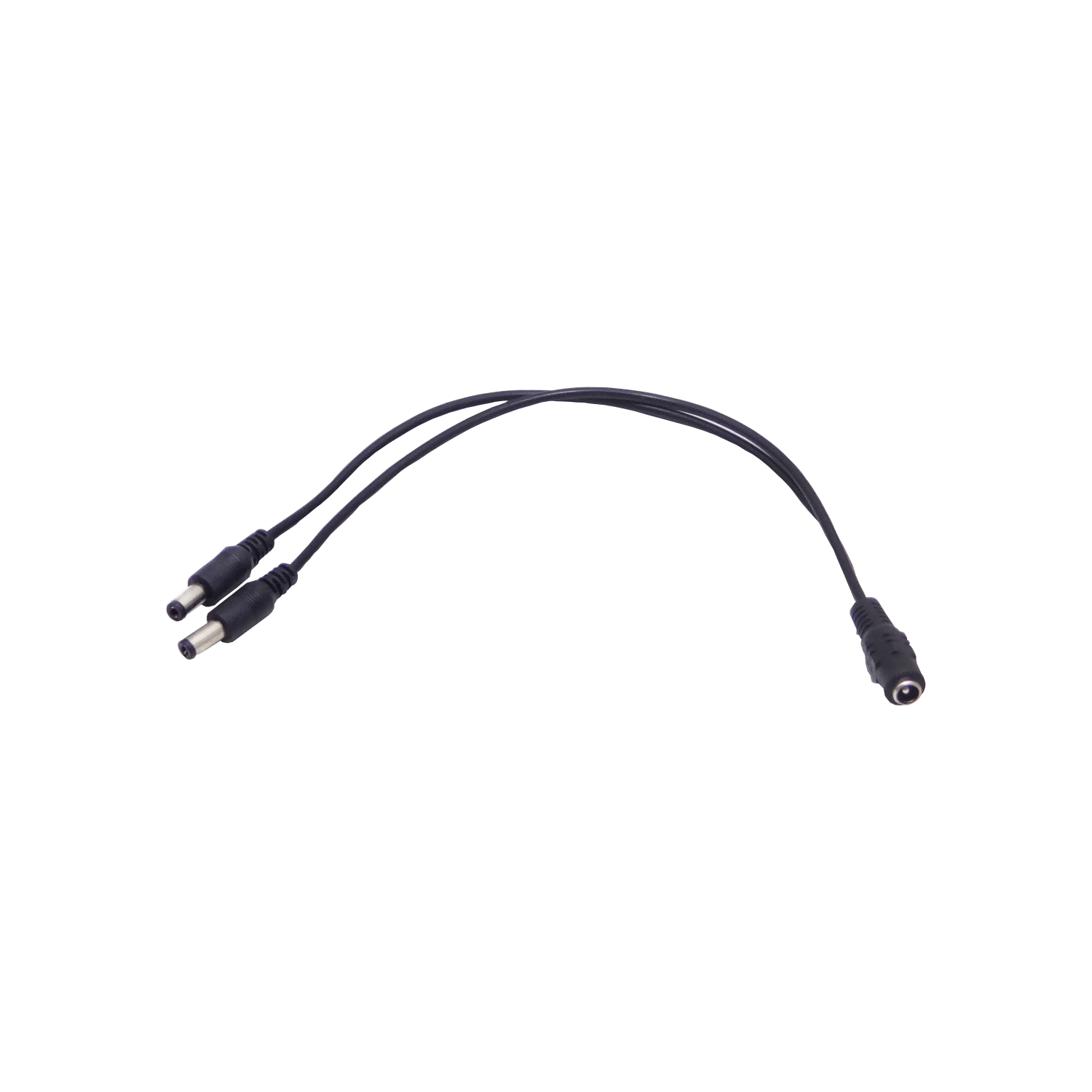 Divisor de Corriente 1-DC-H a 2-DC-M, 5.5x2.1mm, 22cm x2, Cable Negro 1