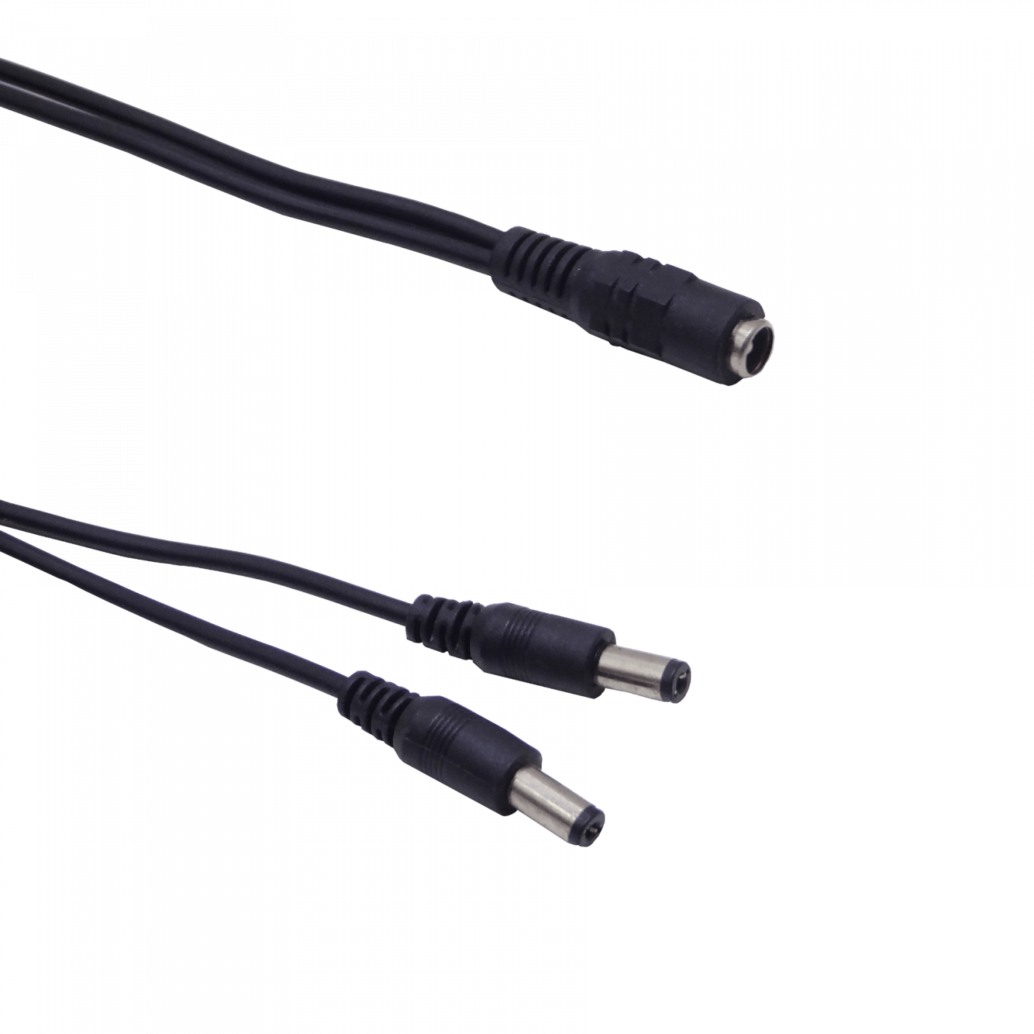 Divisor de Corriente 1-DC-H a 2-DC-M, 5.5x2.1mm, 22cm x2, Cable Negro 2