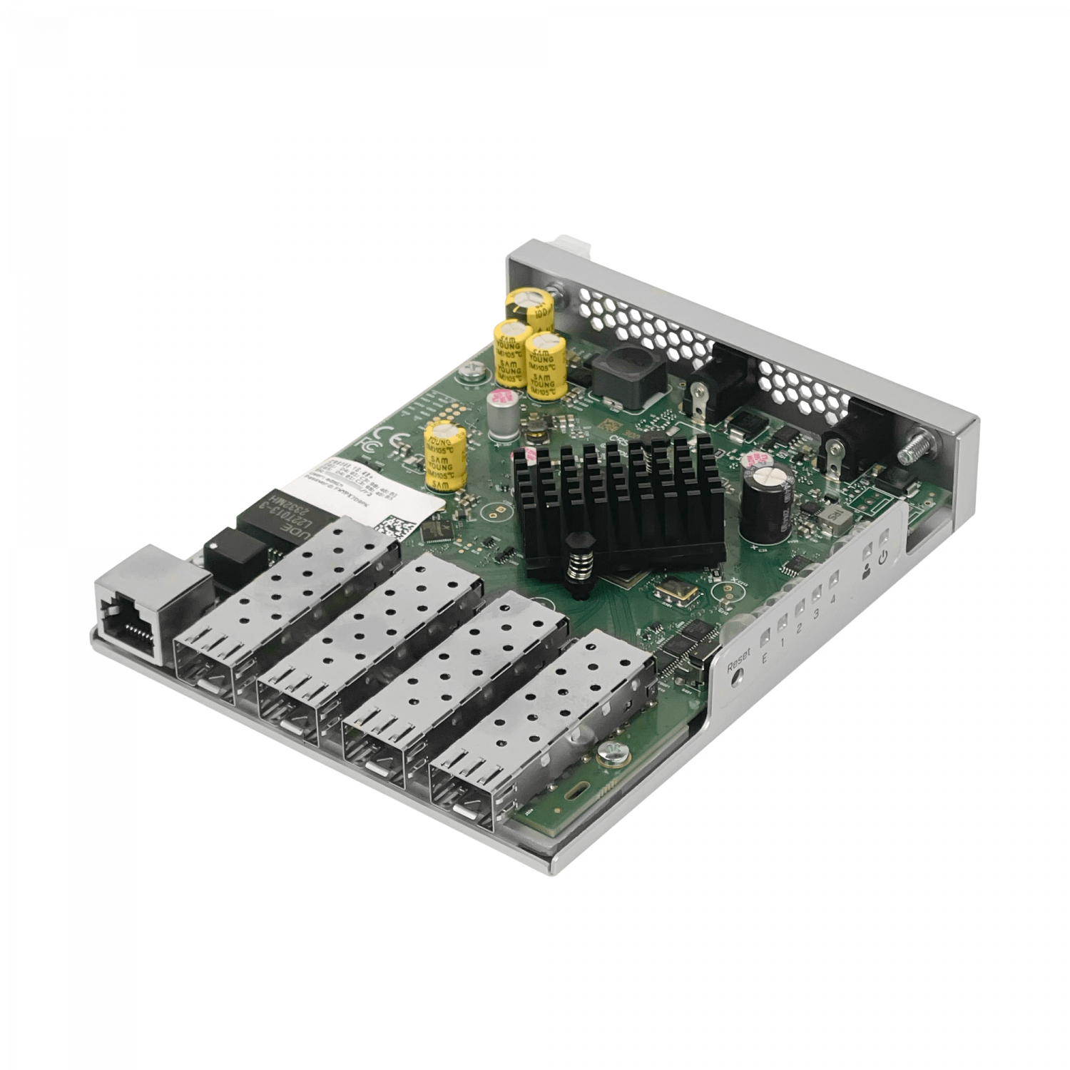 MIKROTIK L5 4-SFP+10G 1-1000-PoE Dual-DC Switch Fibra Admin inc-24V 7