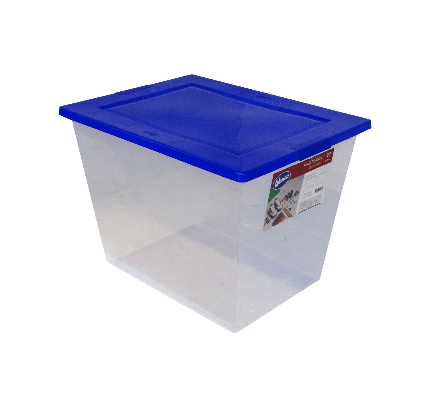 WENCO Caja c/Tapa 27Lts Transpar 33x42cm 30cm-Alt PP Rectangular Mybox 2