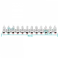 6-Ampere 1mm2 12-Pares Regleta-Tornillos 380V-Max 6A-Max 105x15x12mm - Miniatura 1