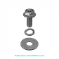 UI 1-Unidad 25mm-Largo Cruz Hex-1/2pulg Tornillo M8 para PBE-5AC-620 - Miniatura 3