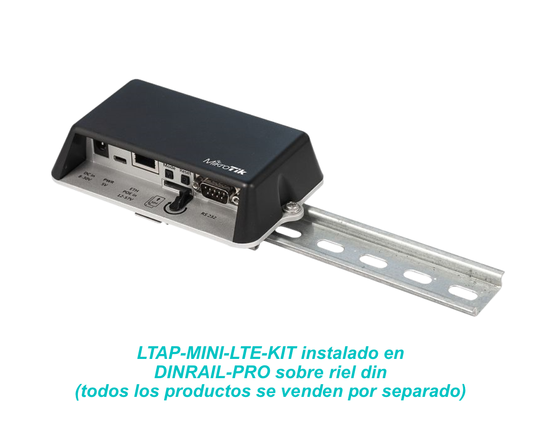 Montaje en Riel Din 35mm x 7.5mm, MikroTik DINRAIL-PRO, Compatible con Serie LtAP-mini 1