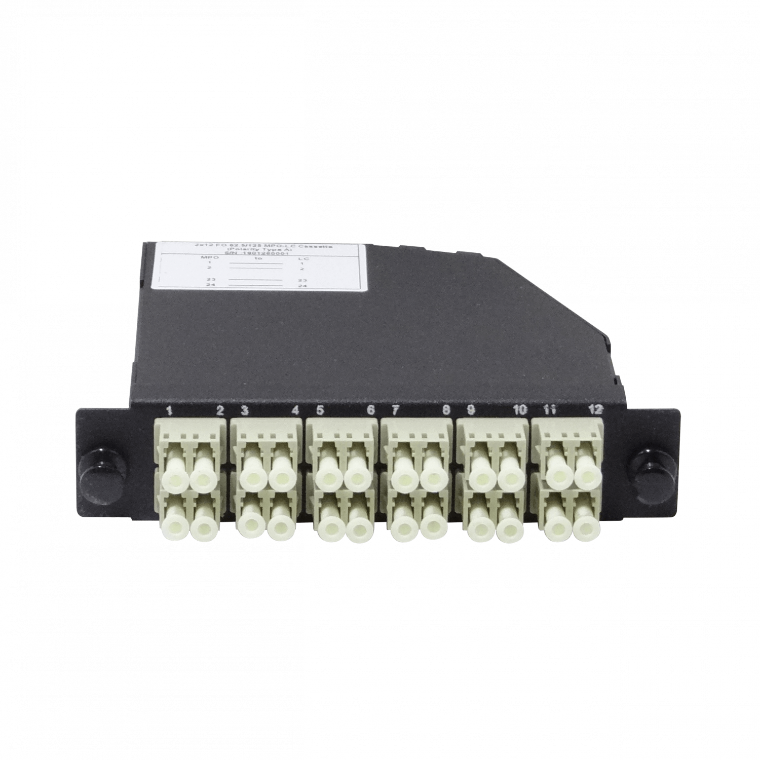 Cassette de Fibra Óptica Pre-conectorizado OM1 24-LC a 2-MPO/M para Panel 1U - CALCOM1 1