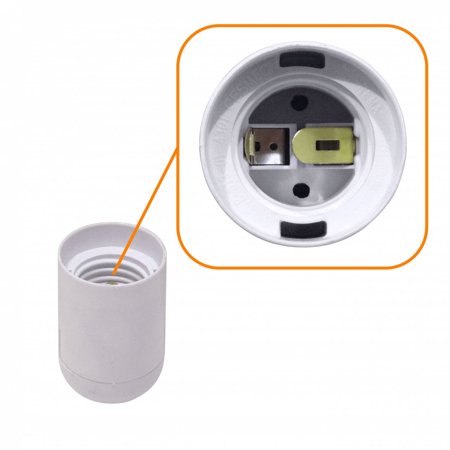 REMA Marfil Volante E27 150W 250VAC Soquete Portalampara 2