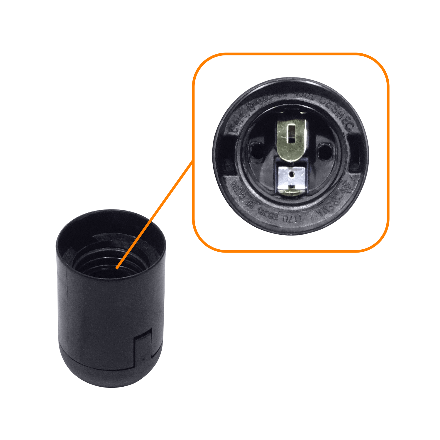 REMA Negro Volante E27 150W 250VAC Soquete Portalampara 1