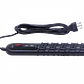Alargador Negro 5 Tomas + 2 Conectorers USB-A 5V, 10A-250V 2200W, 3 Metros, Negro  - Miniatura 3