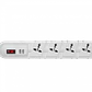 RITTIG Blanco 5-Mult 2-USB5V Alarg 3mts 10A-250V 2200W Piloto-Interrup - Miniatura 3