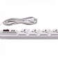 RITTIG Blanco 5-Mult 2-USB5V Alarg 3mts 10A-250V 2200W Piloto-Interrup - Miniatura 4