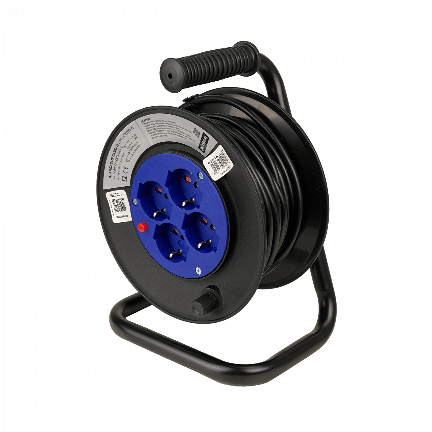 RITTIG 15mts Alargador Carrete 4-Multinorma-H 1-16A-IM 250V Proteccion 2