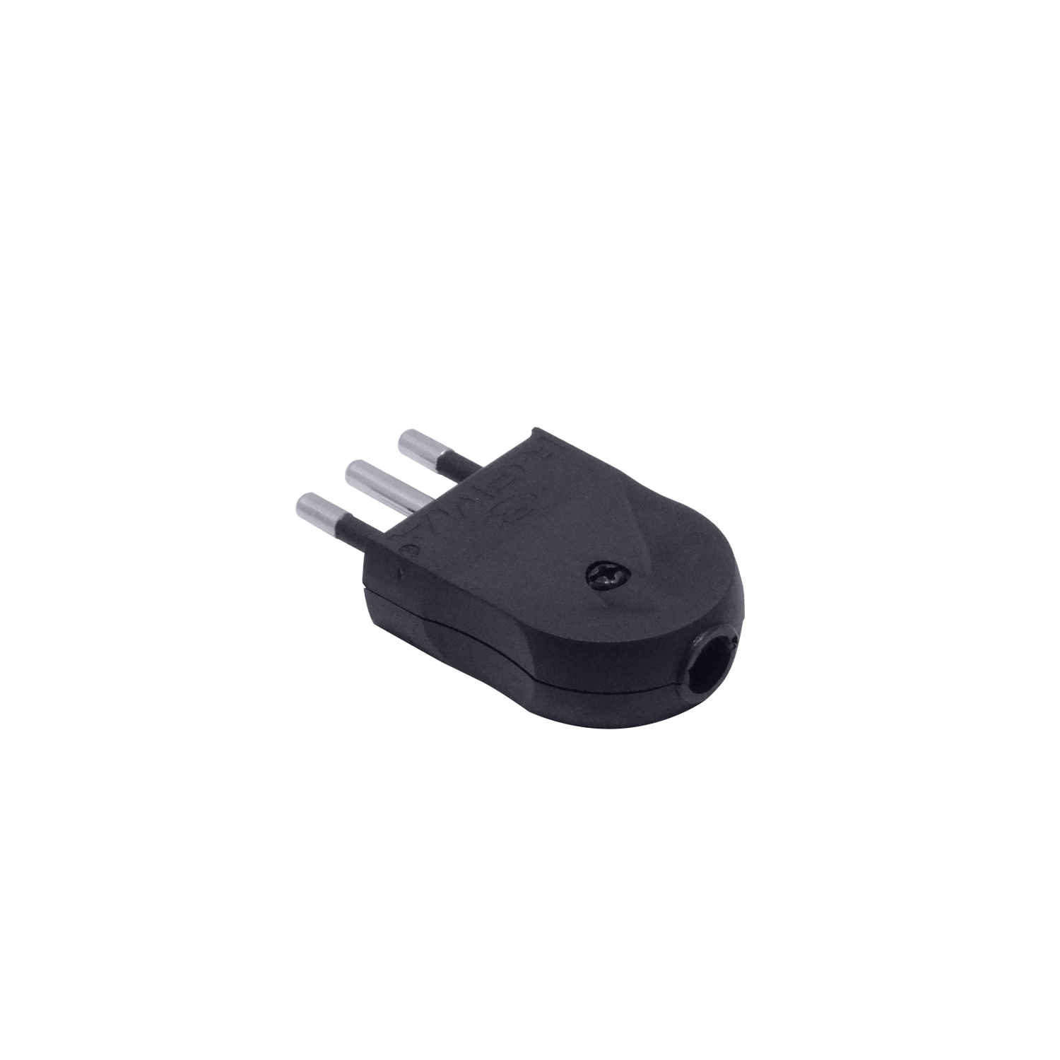 Enchufe Macho Volante con-Tierra REMA 2P+T Negro 10A SEC-49028  1