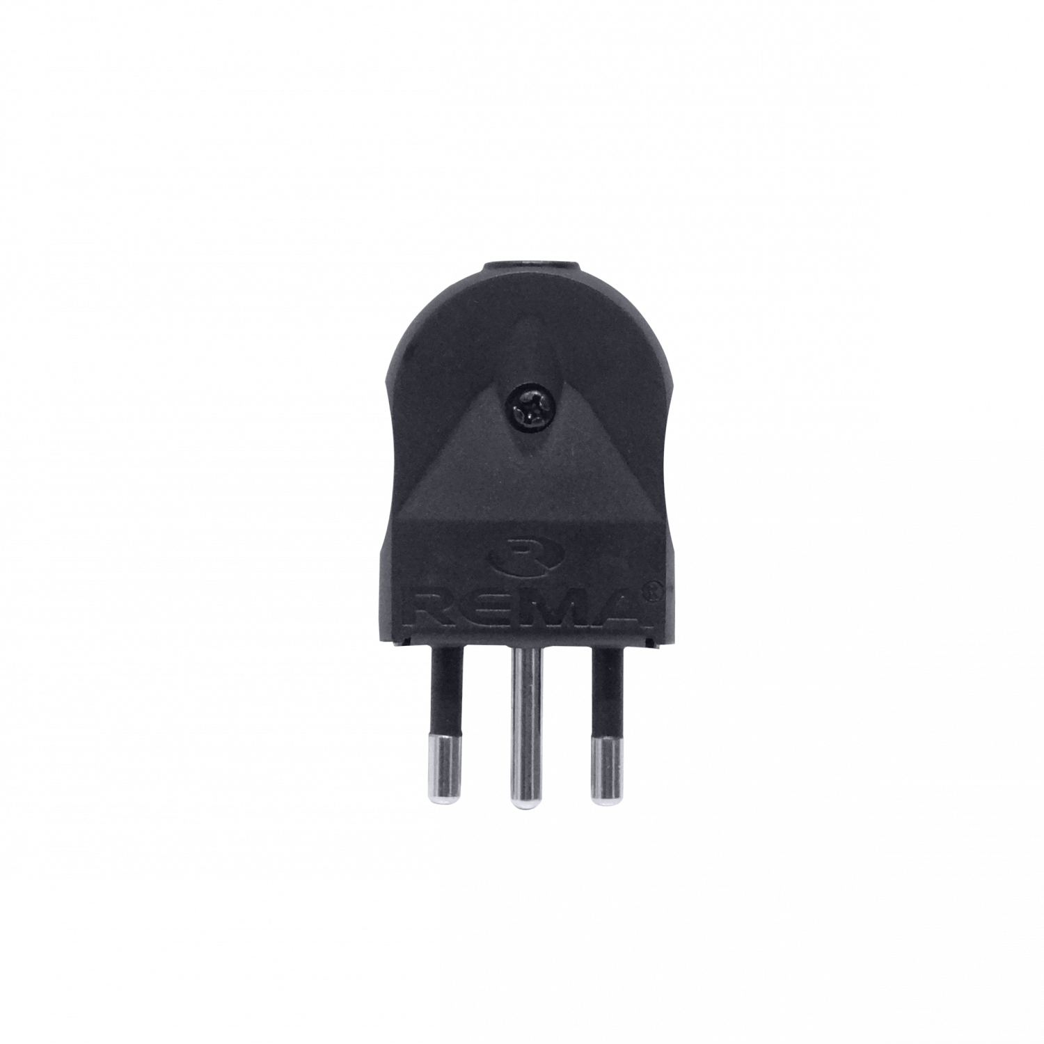 Enchufe Macho Volante con-Tierra REMA 2P+T Negro 10A SEC-49028  2