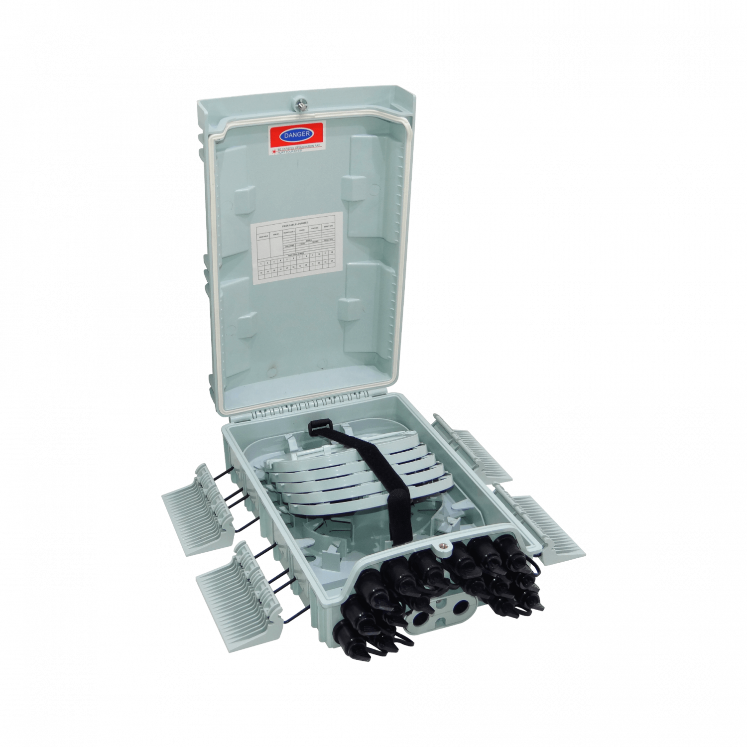 Caja de Distribución de Fibra Óptica 16 Puertos IP65 Blanca - BOX-X16 9