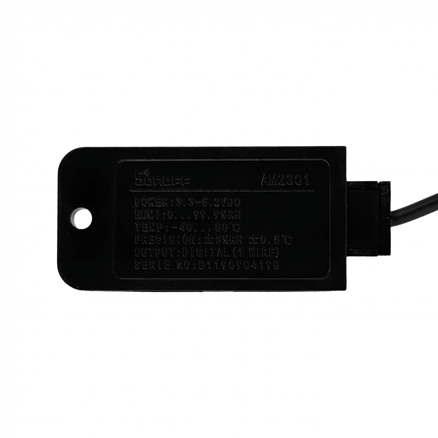 Sensor Temperatura Humedad SONOFF, Cable 45cm 2,5mm-M requiere base TH10 3