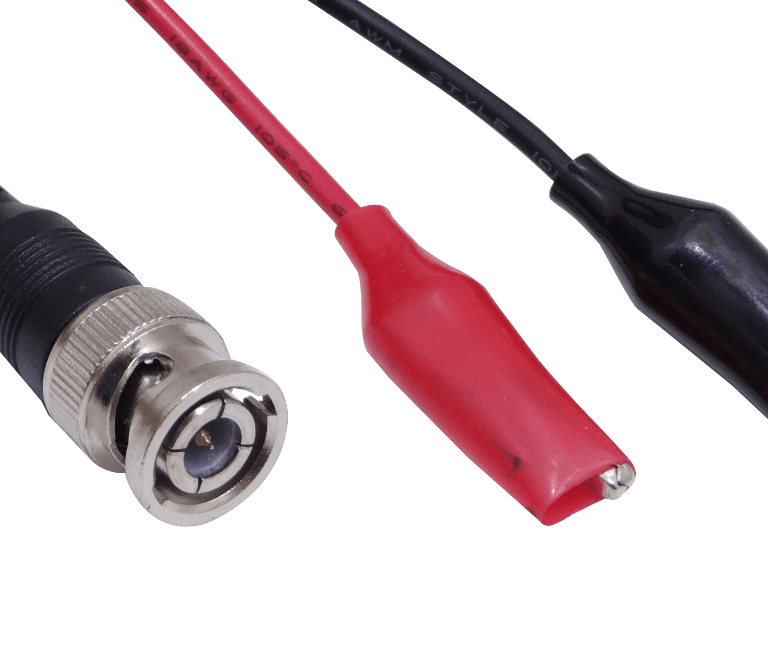 Cable de Prueba con 2 Pinzas a BNC-M, 90cm, Compatible con Instrumentos de Medición 3