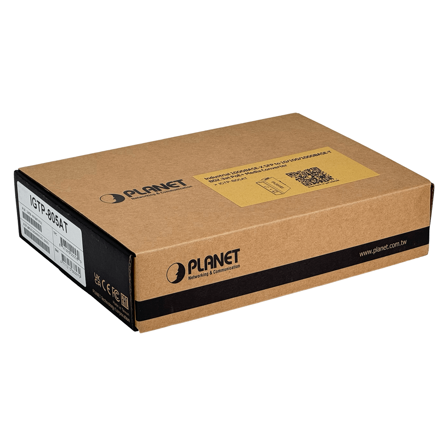Planet 1-1000-PoE 1-SFP Riel-DIN Industrial Media Converter req-Fuente 7