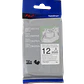Cinta satin Brother TZE-R231 12mm negro en fondo blanco 4m - Miniatura 1
