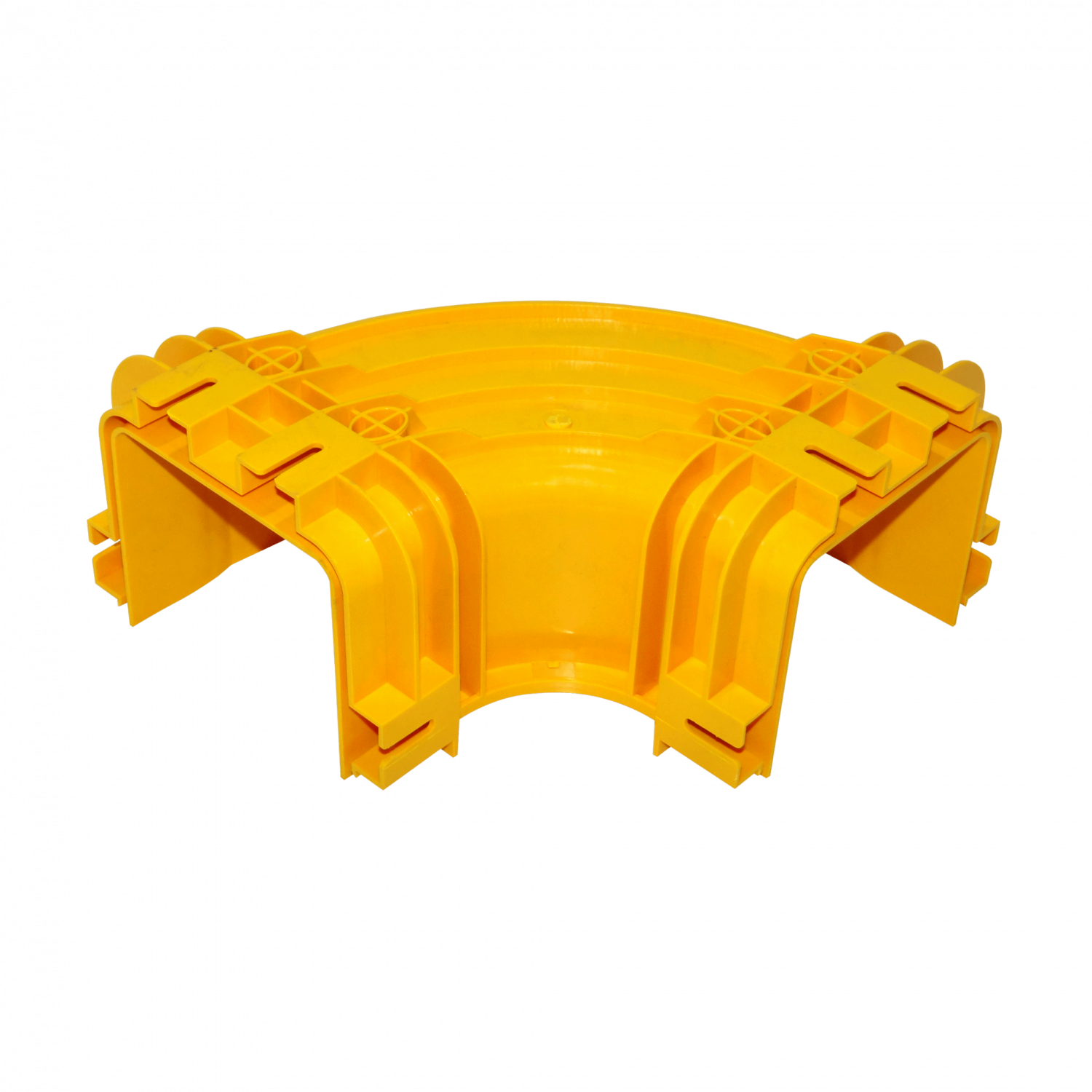 CCA-120-AP. 120x100mm Angulo 90º Plano Amarilla PC+ABS LSZH Hembra req/CC-120 3