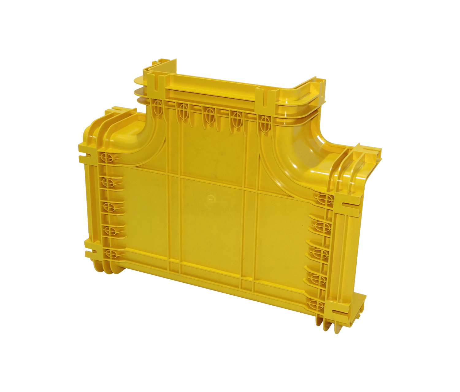 240x100mm Derivacion Horizontal Tee Amarilla PC+ABS LSZH Hembra 2