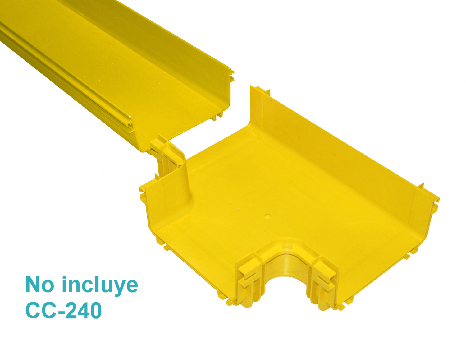 240x100mm Derivacion Horizontal Tee Amarilla PC+ABS LSZH Hembra 4