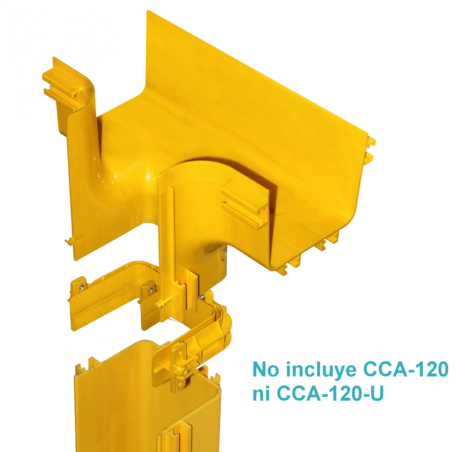 120x100mm Derivacion Vertical Tee Amarilla PC+ABS LSZH Macho 3