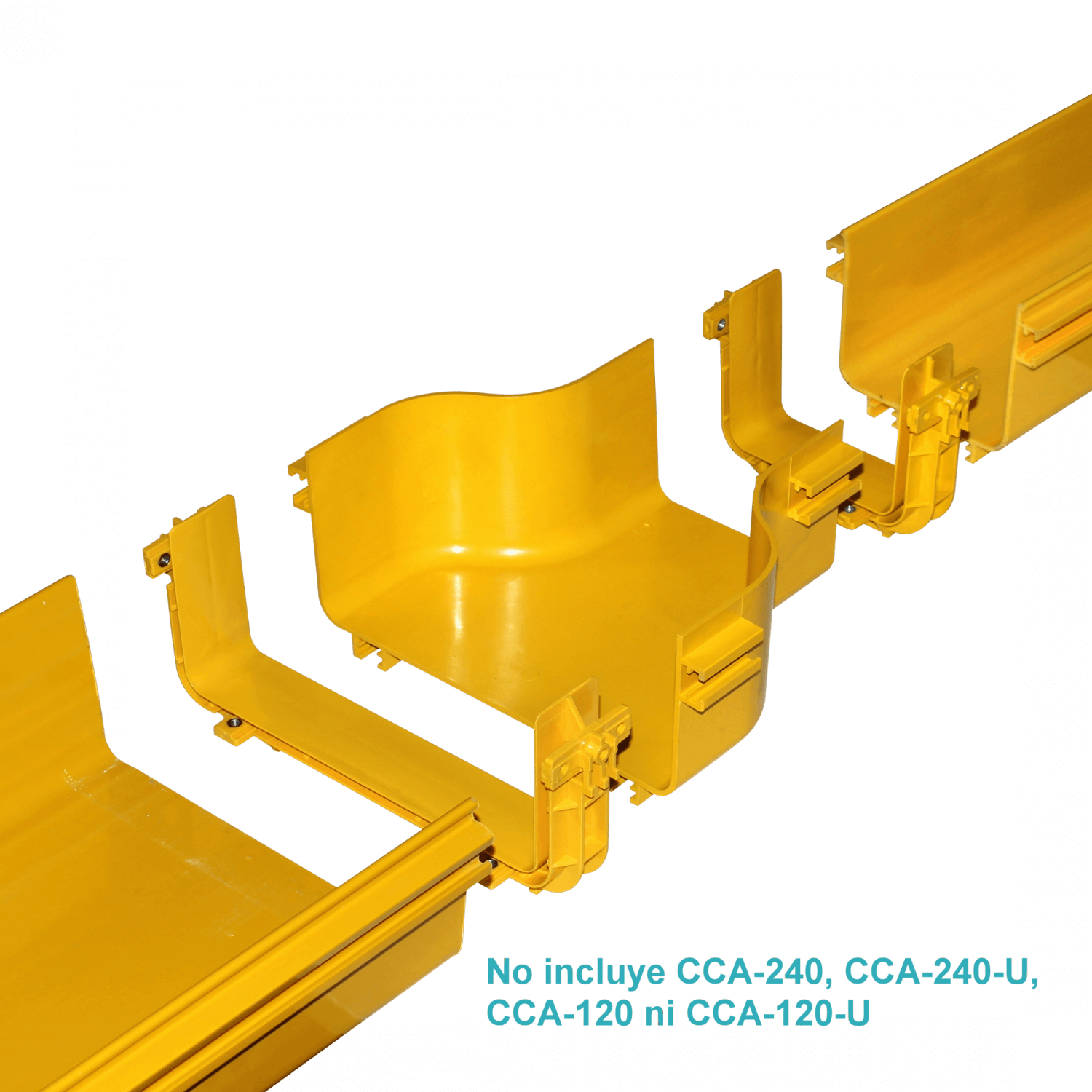 240x100 a 120x100mm Union Amarilla PC+ABS LSZH Convertidor Macho 3