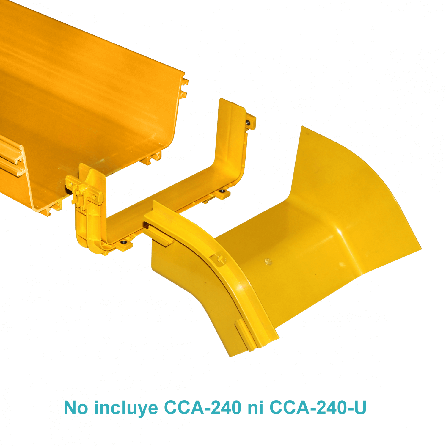 240x100mm Angulo 45º Exterior Amarilla PC+ABS LSZH Macho 2