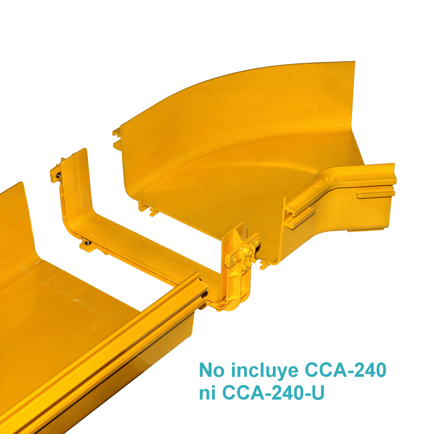 240x100mm Angulo 45º Plano Amarilla PC+ABS LSZH Macho 3