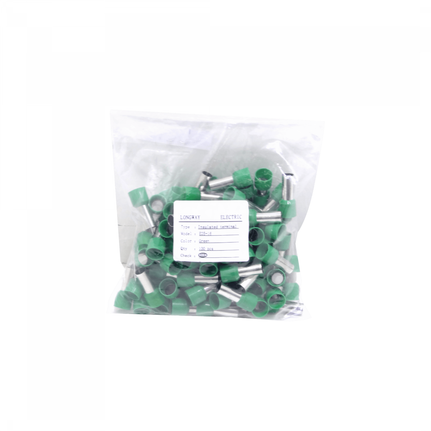 Verde 25,0mm2 16/29,0mm 100-unid AWG4 Ferrules Terminal Aislado Crimp 1