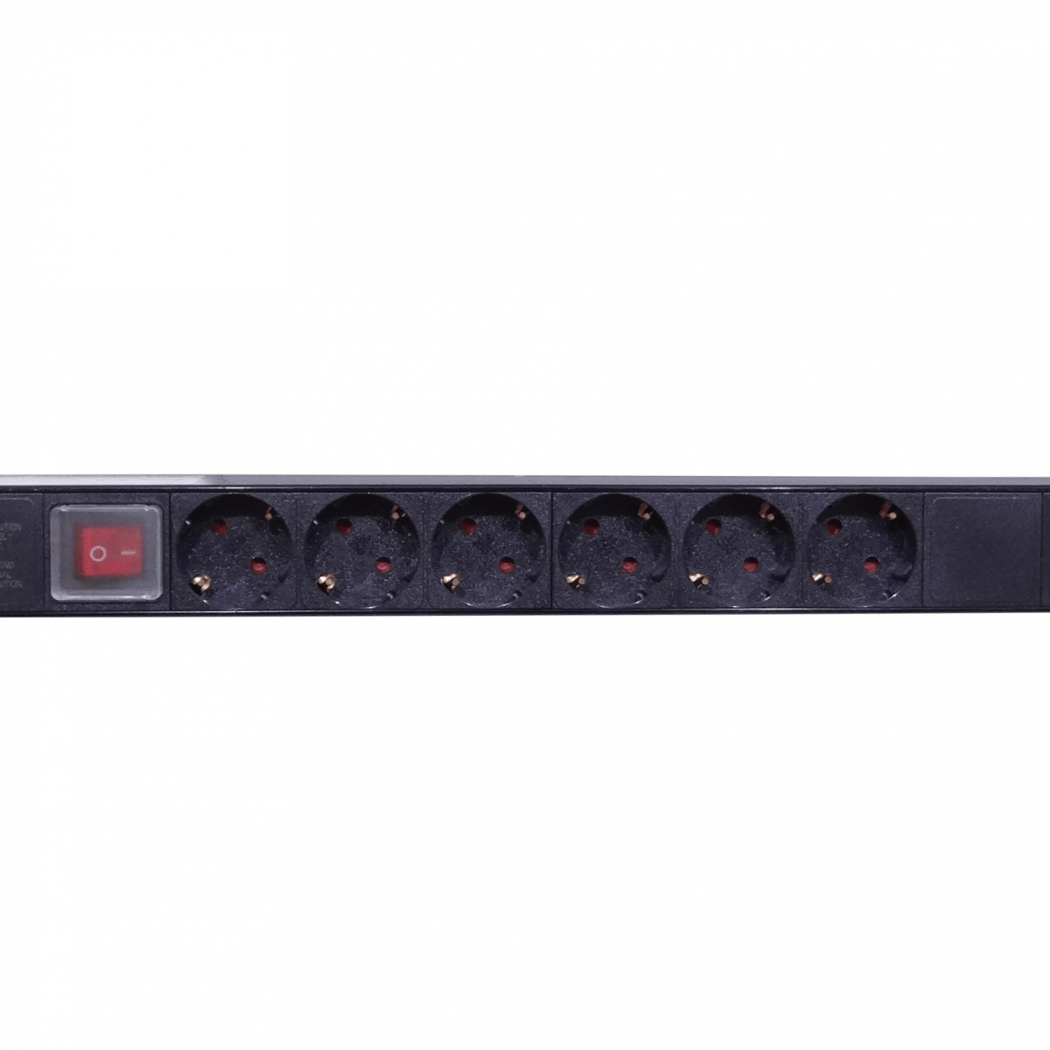 PDU 16A Enchufes 6-Hembra-Schuko in-Schuko Rack cable1,8m inc/M6-4KIT 1