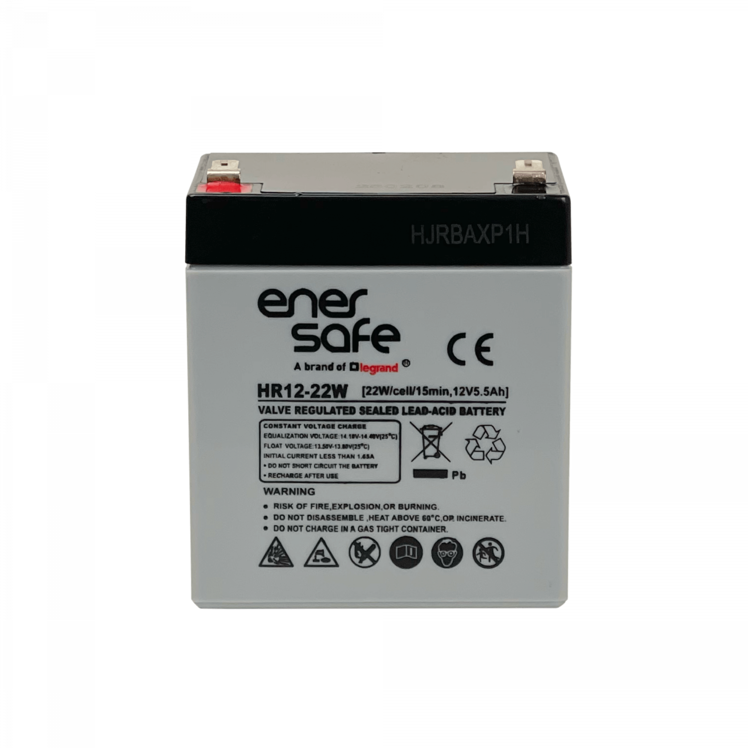 ENERSAFE Bateria 5,5AH Acido-Plomo 12V Sellada VRLA HR12-22W 5AH 2
