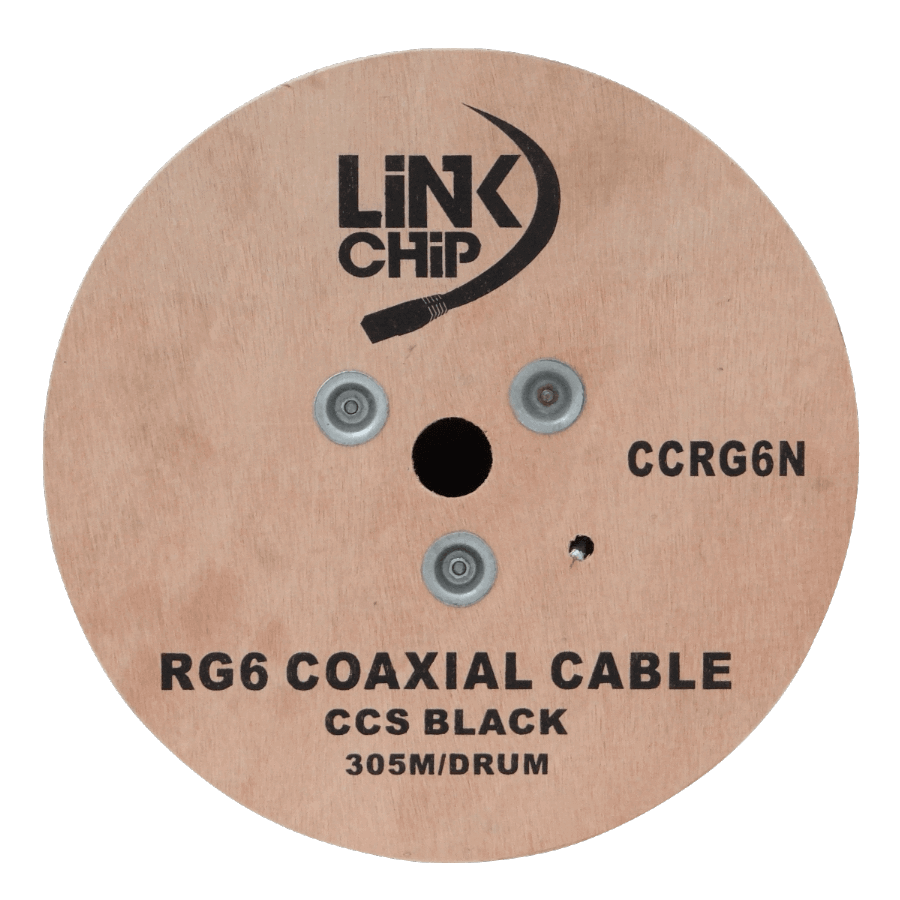 RG6 Negro 305mts Carrete RG-6 Cable Coaxial 75ohm Aleacion-CCS 2