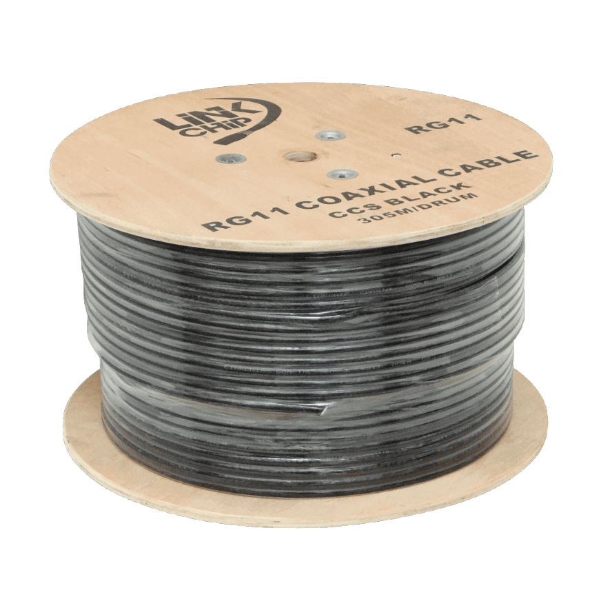 Cable Coaxial RG11 305m Negro - Aleación CCS, CCTV 1