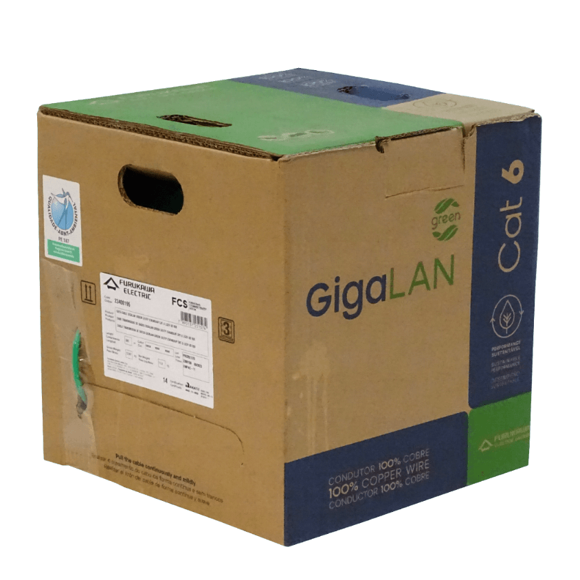Caja Cable FURUKAWA CAT6 UTP Verde LSZH 305m Unifilar Gigalan 3
