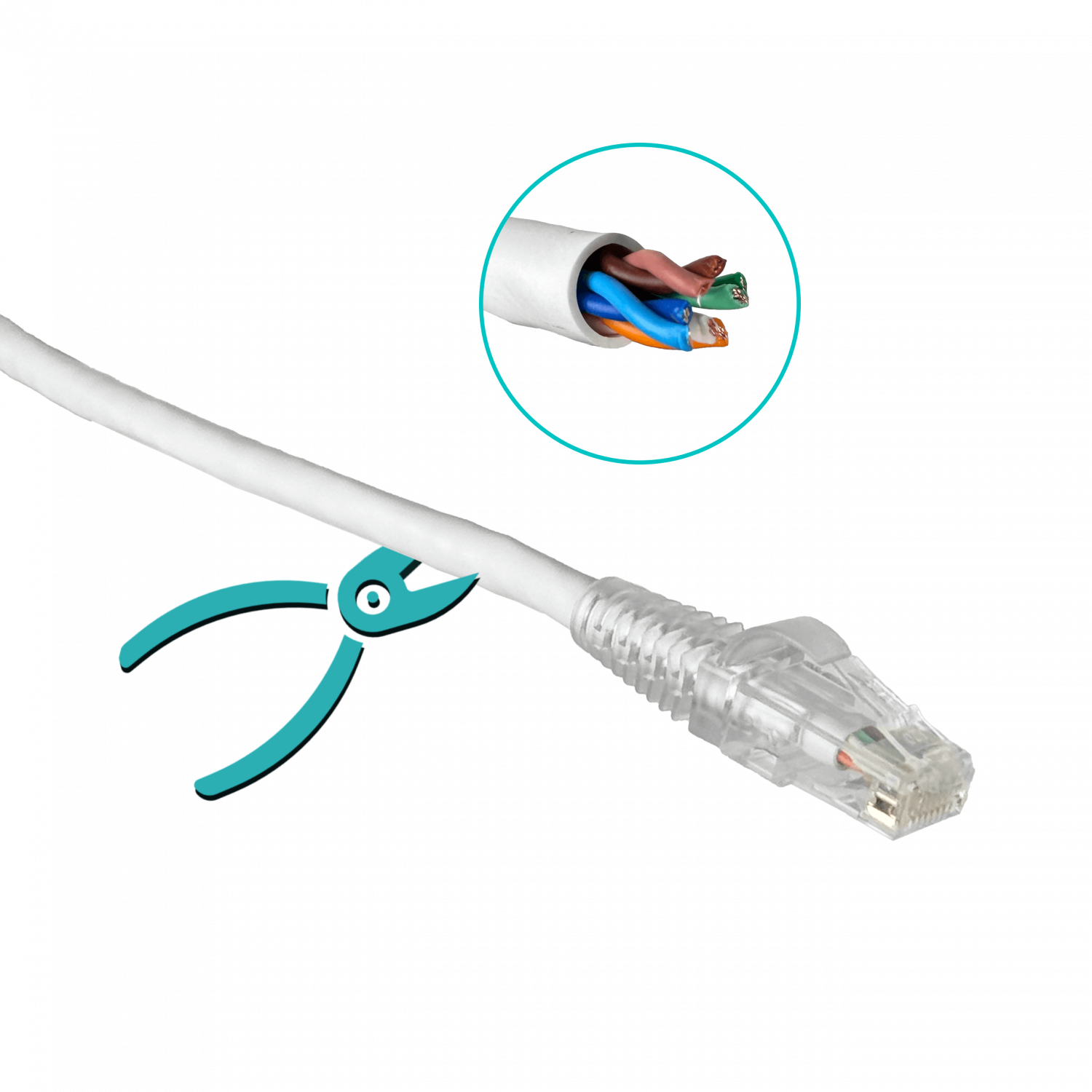 Cable Patch Furukawa Cat5e 3mt Blanco U/UTP CM RJ45 Multilan 3