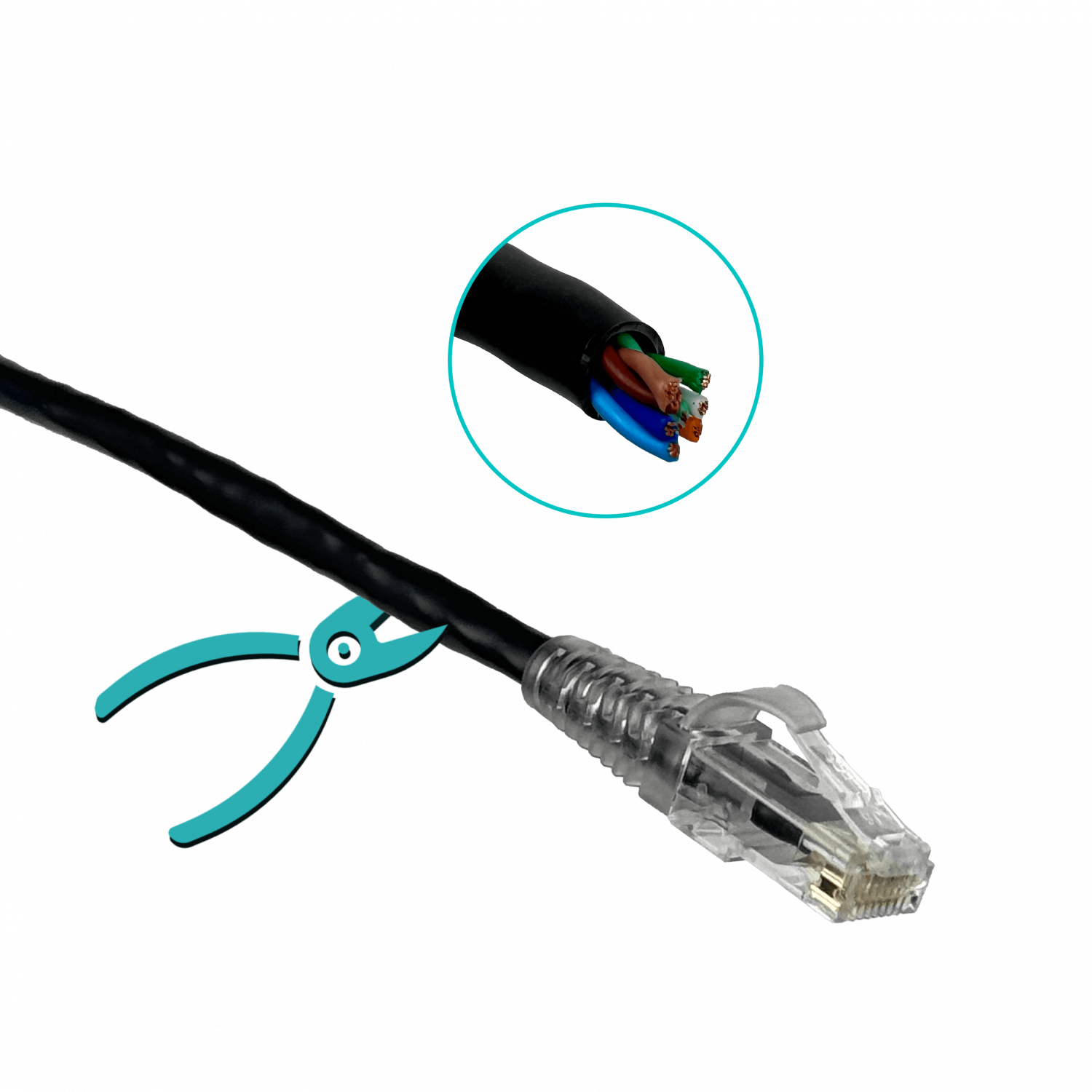 Cable Patch Furukawa Cat5e 2mt Negro U/UTP CM RJ45 Multilan 5