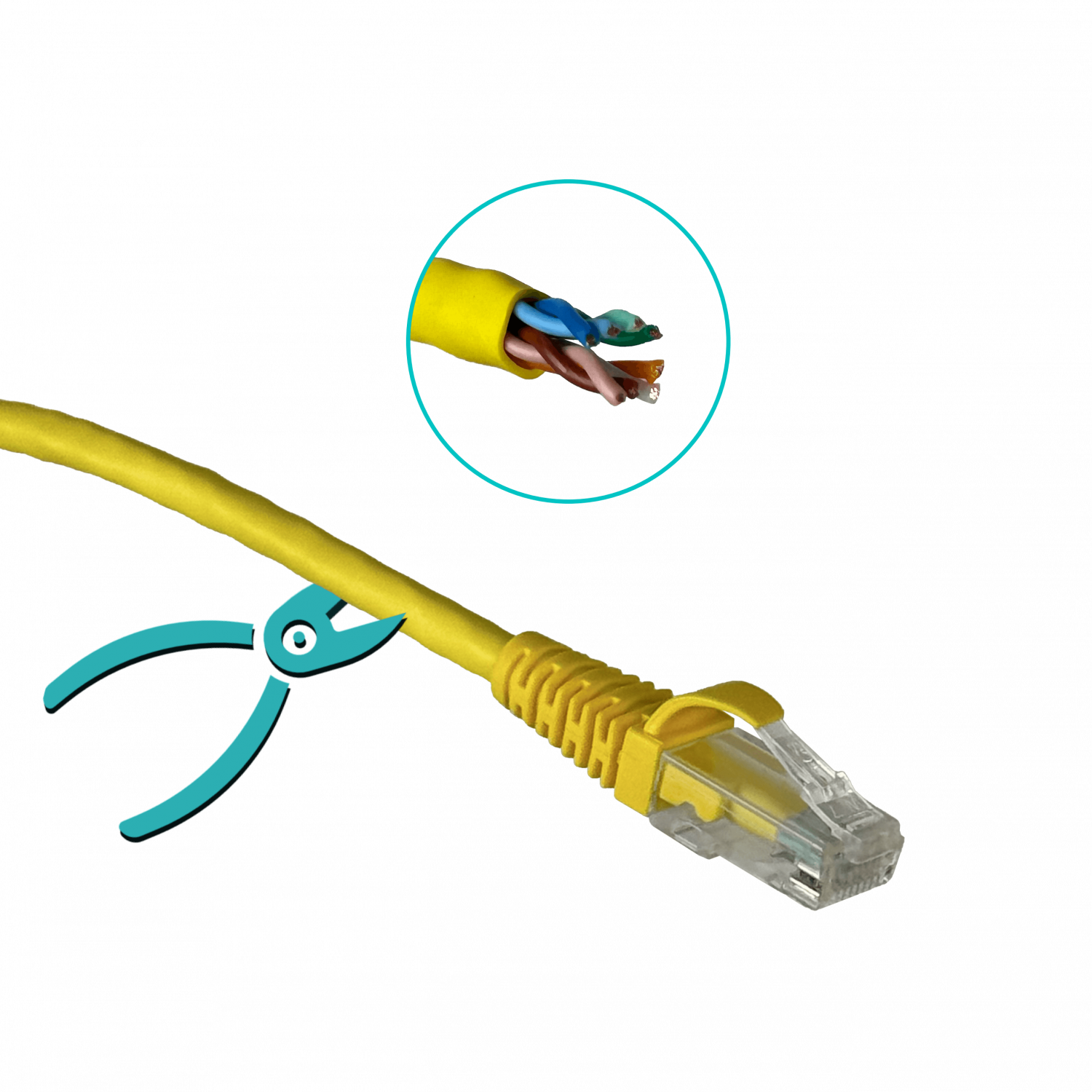 Cable Patch Furukawa Cat5e 3mt Amarillo U/UTP CM RJ45 Multilan 3