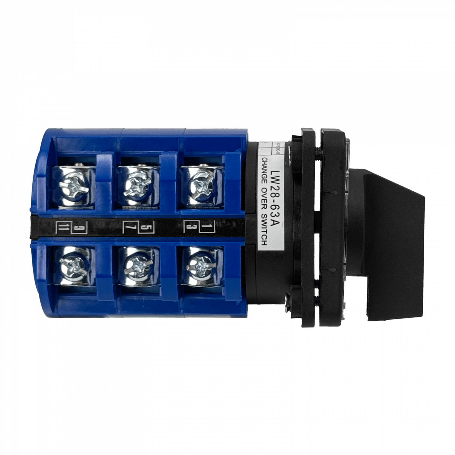 Conmutador 3-Fases 1-0-2 63A 660V 3-pos Interruptor 64x64mm D-90mm 4