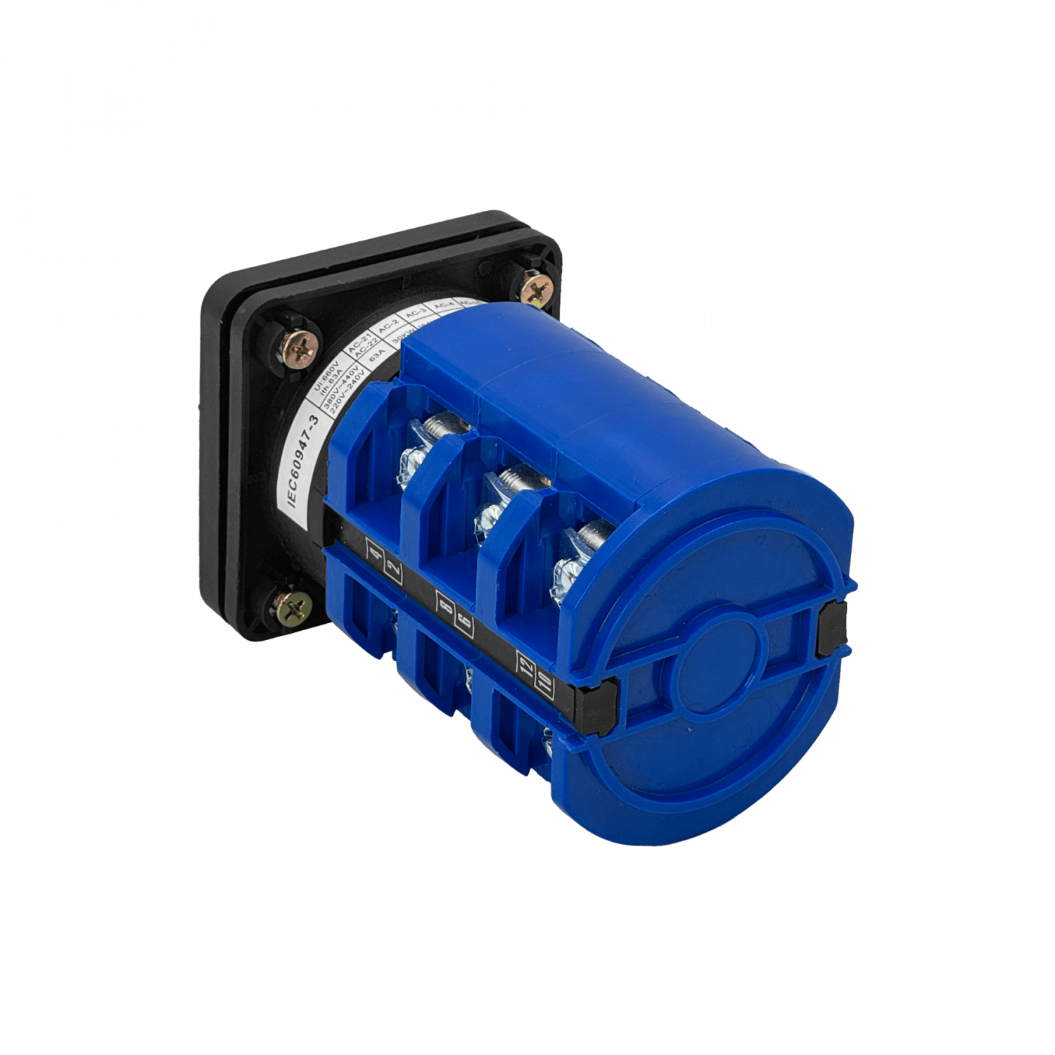 Conmutador 3-Fases 1-0-2 63A 660V 3-pos Interruptor 64x64mm D-90mm 5