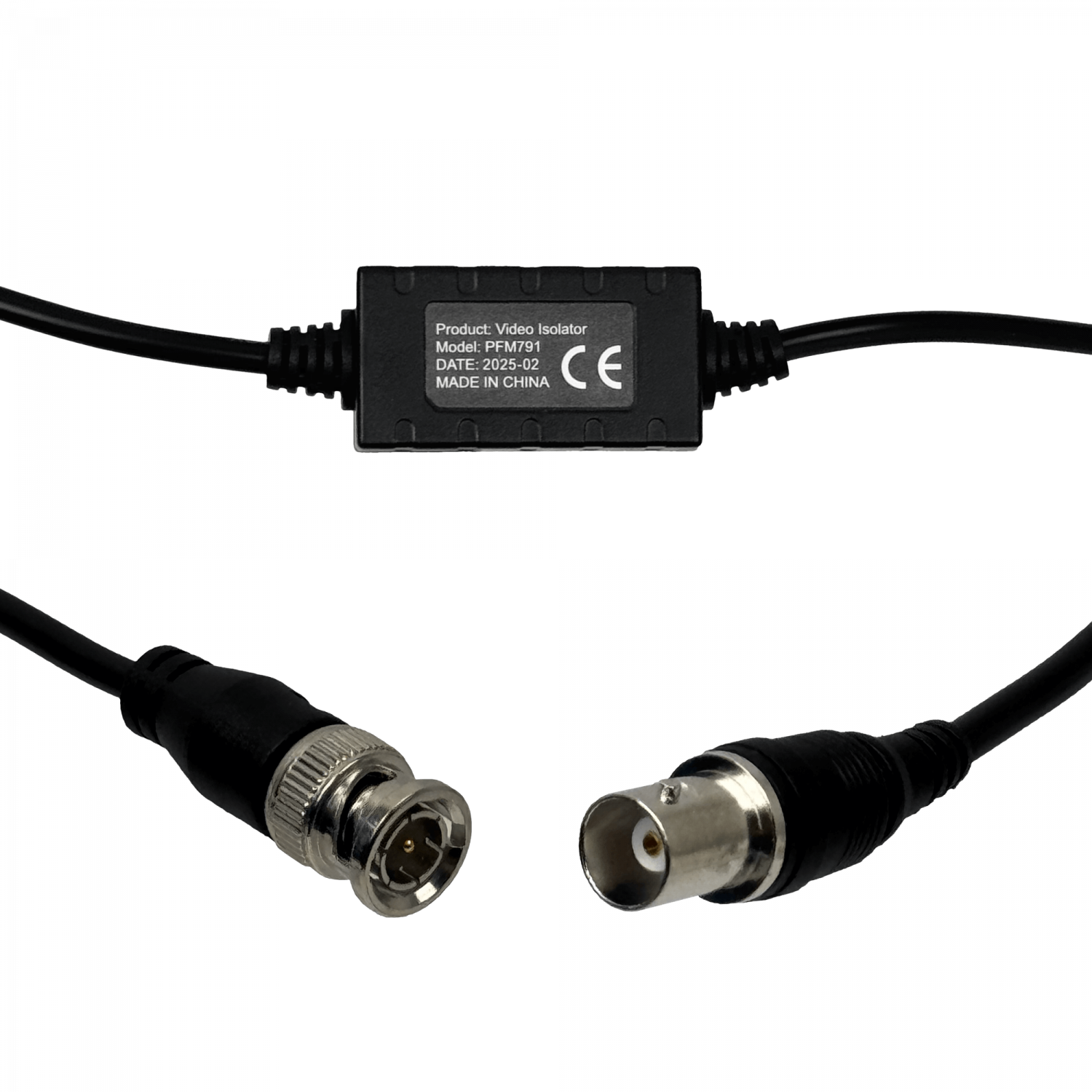 Video Balun Filtro Aislador de Tierra BNC-Macho a BNC-Hembra 2