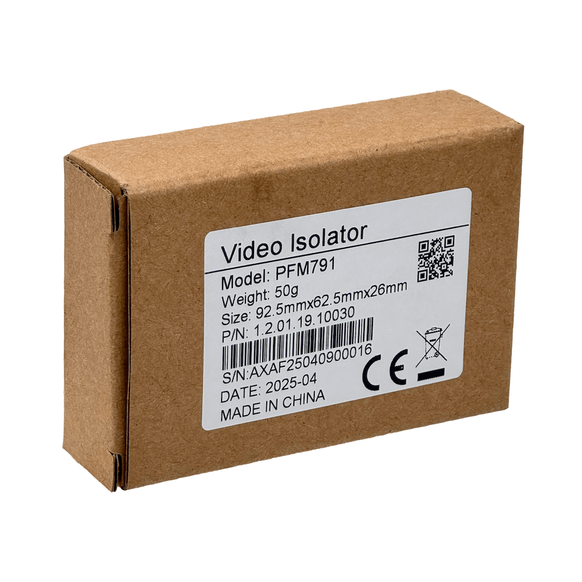 Video Balun Filtro Aislador de Tierra BNC-Macho a BNC-Hembra 3