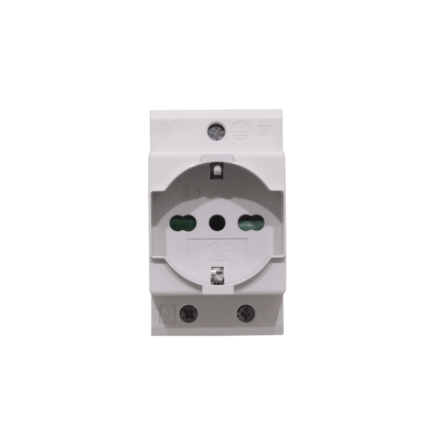 Enchufe c/Tierra Schuko-Chile 10/16A p/RielDin Ancho-44mm Certificable 1