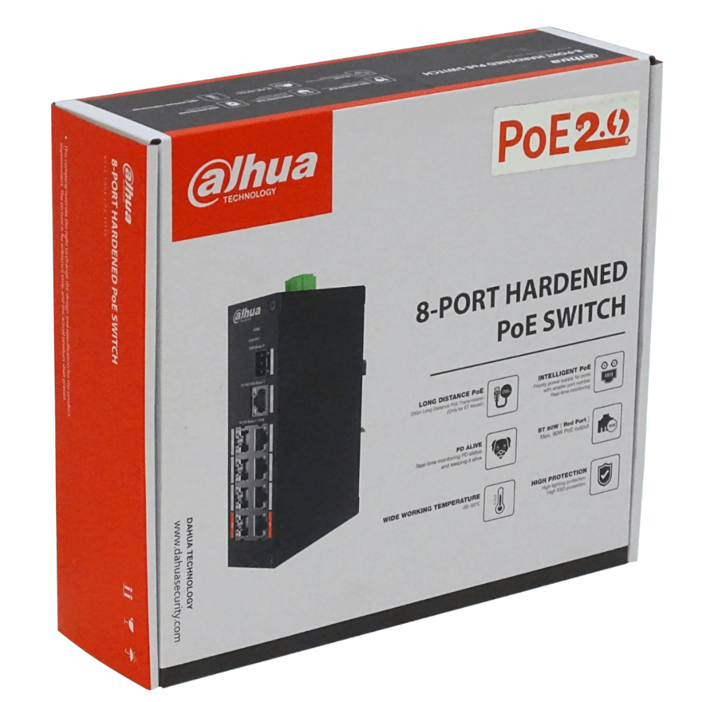 Switch PoE No Administrado Dahua PFS3110-8ET-96 - 10 Puertos, 8 PoE, 96W 1