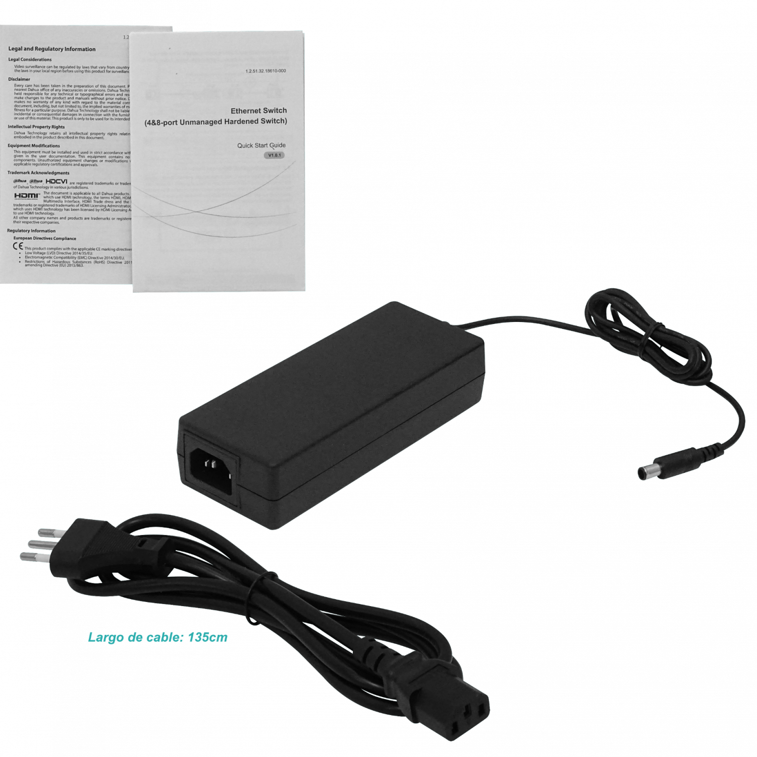 Switch PoE No Administrado Dahua PFS3110-8ET-96 - 10 Puertos, 8 PoE, 96W 5