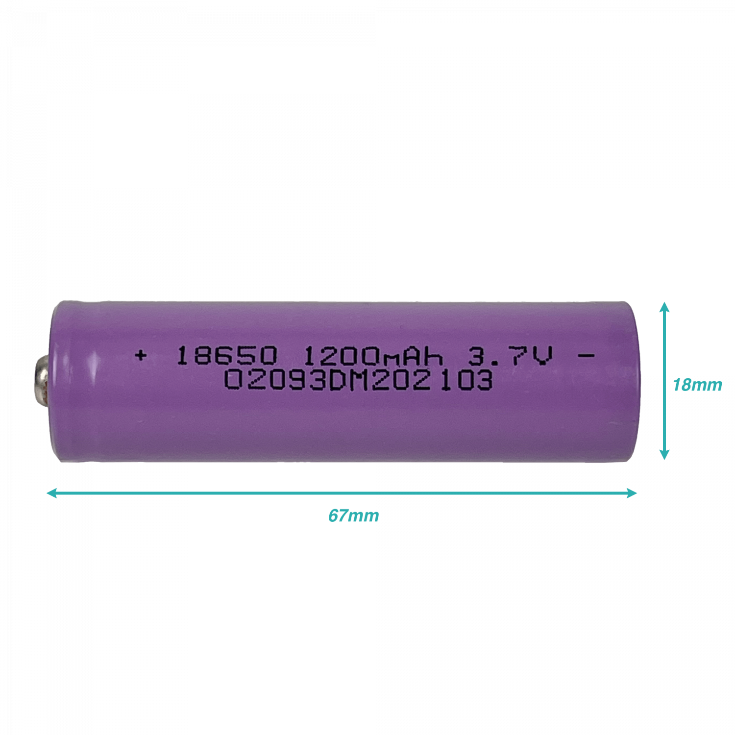 Batería de Litio Recargable 3.7V, 1200mAh, Li-ion 2