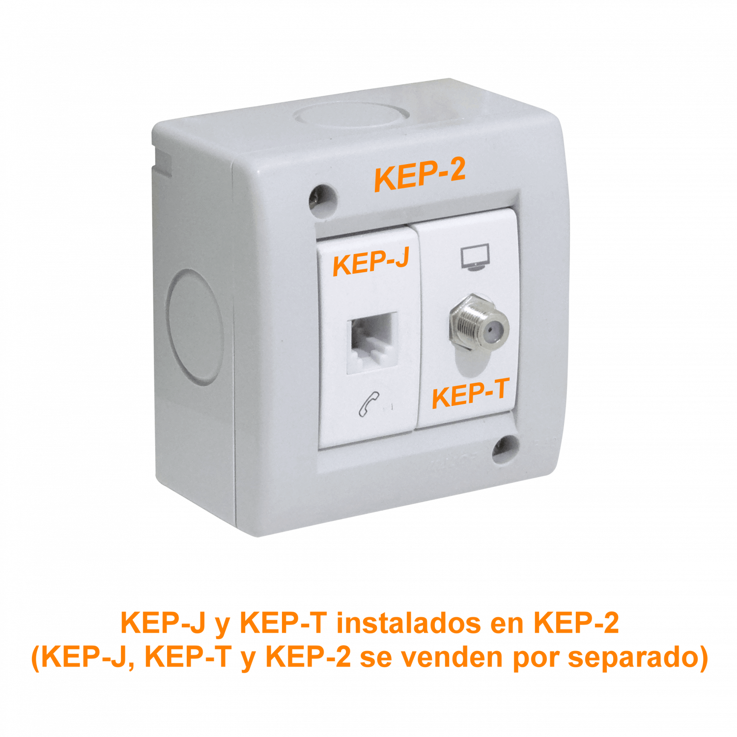 KALOP Blanco Toma Catv Pin Fino F-F Coaxial F-H/F-H req/KEP-A KL40291 2