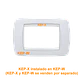 KALOP Jonica Blanco Placa Tapa 3 Modulos 3-Puestos req/KEP-X KL40815 - Miniatura 4