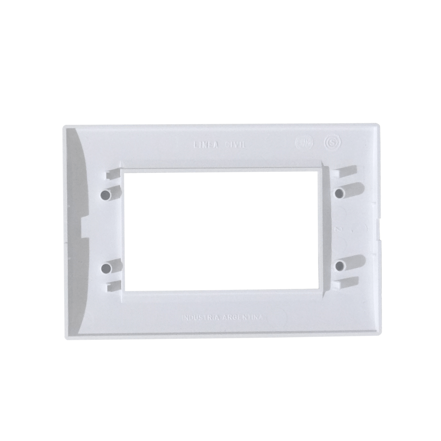 KALOP Placa Civil 3-Puestos Blanco Tapa 3-Modulos 122x82mm KL/KS40710 1